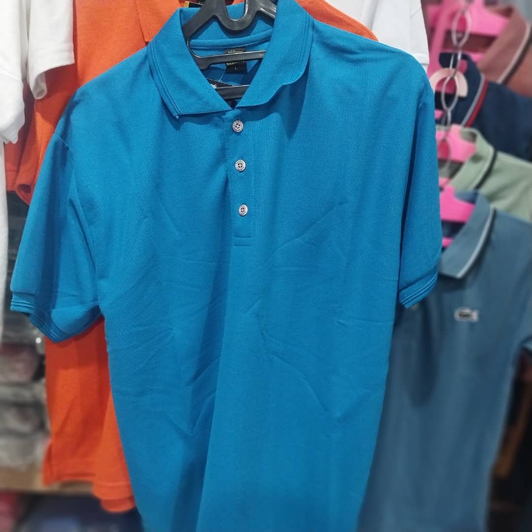 faru polos liman badak  gola warna biru langit